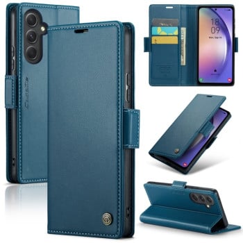 Чехол-книжка CaseMe 023 Butterfly Buckle Litchi Texture RFID Anti-theft Leather для Samsung Galaxy A54 5G - синий