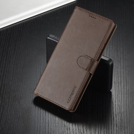 Чохол книжка LCIMEEKE Calf Texture  для Samsung Galaxy S25 Ultra 5G - кавовий