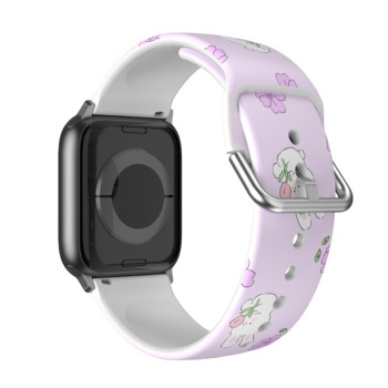 Силиконовый ремешок Breathable для Apple Watch 10 42mm/Series 8/7 41mm / 40mm / 38mm - Rabbit