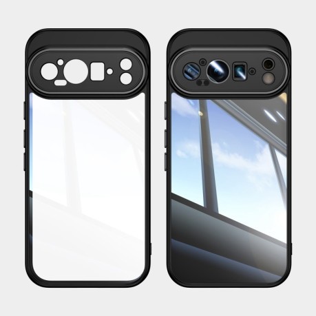 Противоударный чехол Acrylic Hybrid TPU Armor Shockproof для Google Pixel 9 Pro XL - черный
