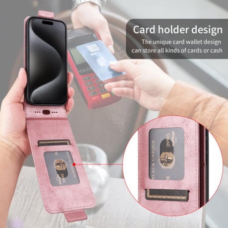 Флип-чехол Magnetic Vertical Flip Leather на Xiaomi 15T 5G - золото