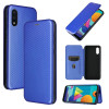 Чохол-книжка Carbon Fiber Texture Samsung Galaxy A02 / M02 - синій
