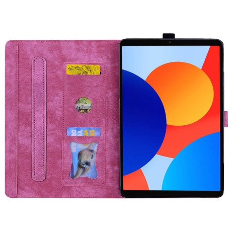 Чохол-книжка Cartoon Sakura Cat для Xiaomi Redmi Pad SE 8.7 - пурпурно-червоний