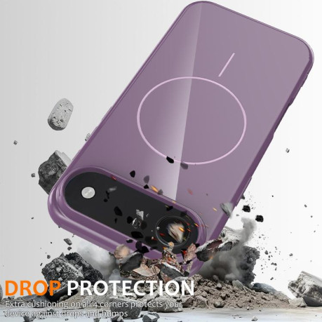 Противоударный чехол Glossy TPU Shockproof MagSafe на iPhone Air - фиолетовый