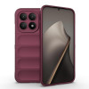 Силиконовый чехол Magic Flannel на Xiaomi 15T 5G Global — бордовый