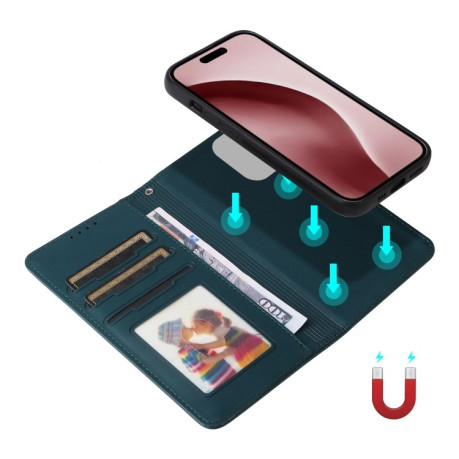 Чехол-книжка BETOPNICE BN-005 2 in 1 Detachable Imitate Genuine Leather для iPhone 16 Pro Max - синий