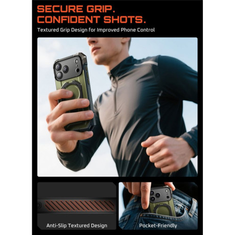 Оригінальний чохол Supcase UB Grip Mag з MagSafe на iPhone 17 Pro Max - Green