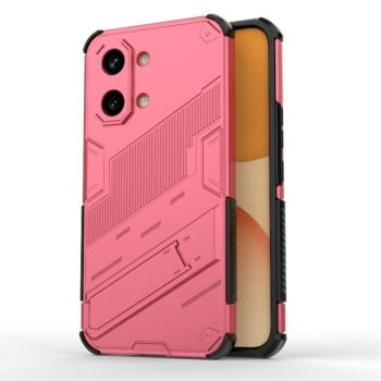 Противоударный чехол Punk Armor с подставкой на Xiaomi Redmi Turbo 5 Max / Poco X8 Pro Max — светло-красный
