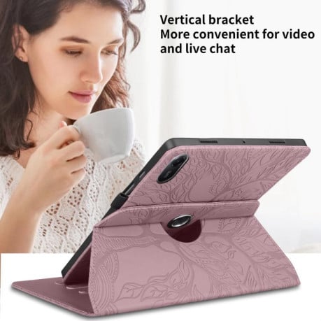 Чехол-книжка Tree Life Embossed Rotation Leather для Xiaomi Redmi Pad 2 - золото