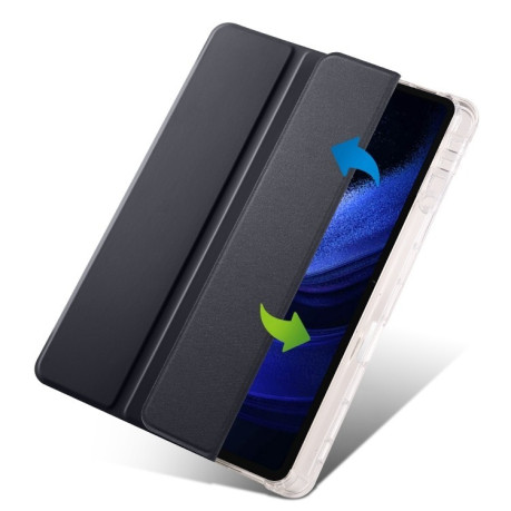 Чохол-книжка 3-fold Clear TPU Smart Leather Tablet Case with Pen Slot для iPad Pro 11 2024 - чорний