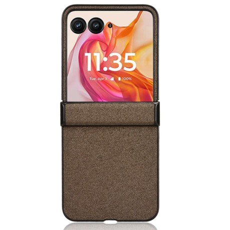 Протиударний чохол Sandskin Texture на Motorola Razr 50 Ultra - коричневий
