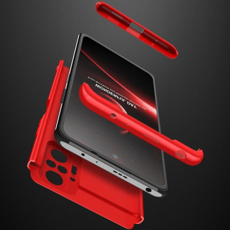 Противоударный чехол GKK Three Stage Splicing на Xiaomi Redmi Note 10 Pro / Note 10 Pro Max - красный