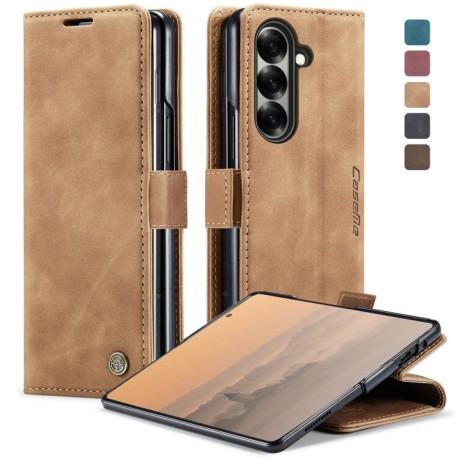 Чехол-книжка CaseMe-013 Multifunctional на Samsung Galaxy Fold 7 - коричневый