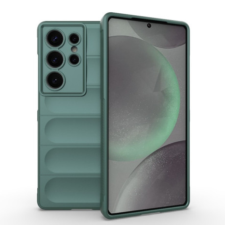 Силіконовий чохол Magic Flannel для Samsung Galaxy S25 Ultra 5G - зелений