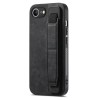 Противоударный чехол Wristband Leather Back для iPhone 17e/16e - черный