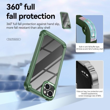 Чохол протиударний Lens Protection на iPhone 15 - зелений