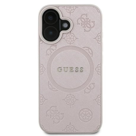 Оригинальный чехол Guess Saffiano MagSafe на iPhone 16 Plus - Pink