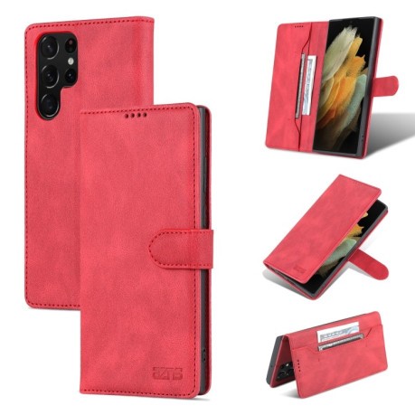 Чехол-книжка AZNS Dream II Skin Feel для Samsung Galaxy S22 Ultra - красный