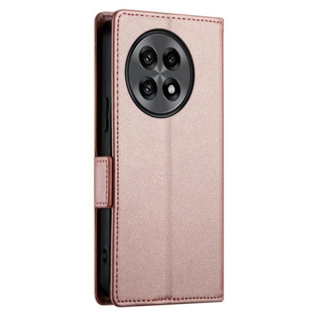 Чехол-книжка Side Buckle Magnetic Frosted Leather для OnePlus 13R/Ace 5/Ace 5 Pro - розовое золото
