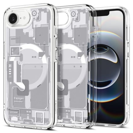 Оригинальный чехол Spigen Ultra Hybrid  Zero One Mag для iPhone 16e - White