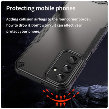 Противоударный чехол Armor Glaze PC Hybrid для Samsung Galaxy A56 5G - черный