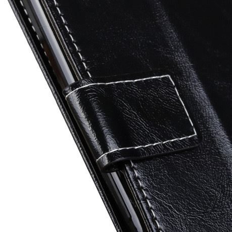 Кожаный чехол-книжка Retro Crazy Horse Texture на Xiaomi Mi 10T Lite - черный