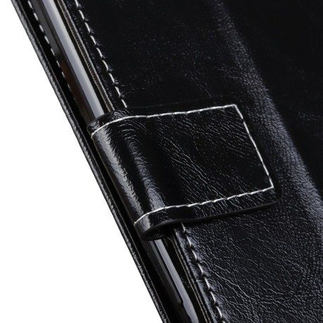 Шкіряний чохол-книжка Retro Crazy Horse Texture на Xiaomi Mi 12 Pro - чорний