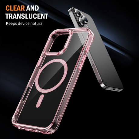 Чехол Airbag Magsafe PC Hybrid TPU для  iPhone 16 Pro - Clear Pink