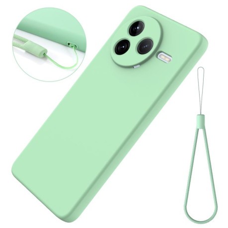 Силіконовий чохол Solid Color Liquid Silicone на Xiaomi Poco F7 Pro - зелений