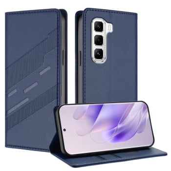 Чехол-книжка Embossed Multi-functional Wallet Retro Leather на Infinix Hot 50 Pro 4G - синий