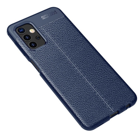 Противоударный чехол Litchi Texture на Samsung Galaxy A32 5G- синий