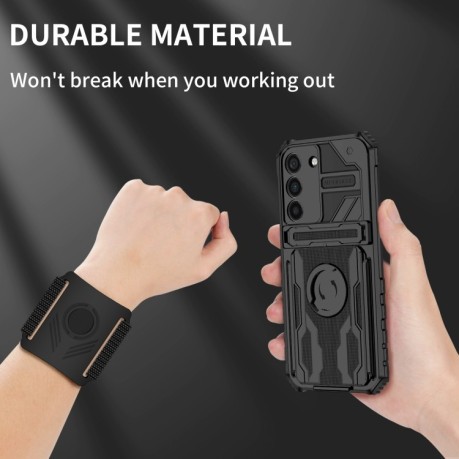 Противоударный чехол Armor Wristband для Samsung Galaxy S22 5G - черный