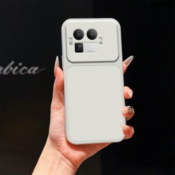 Протиударний чохол Lambskin Series Skin Feel Shockproof з м'яким покриттям на Realme GT 8 Pro Global — сріблястий