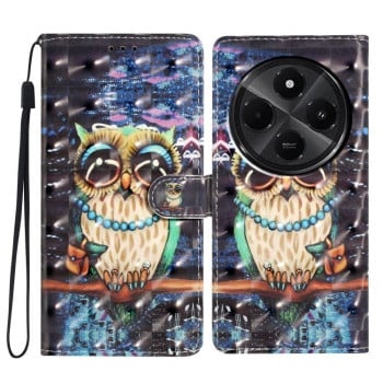 Чехол-книжка 3D Painting для Xiaomi Redmi A4 5G - owl