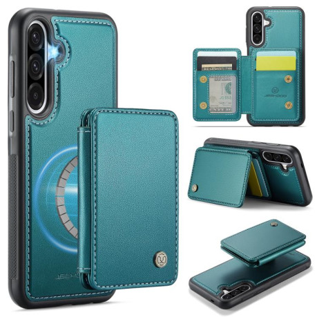 Чехол JEEHOOD J05 Business Magnetic Style RFID Leather для Samsung Galaxy A36 - синий