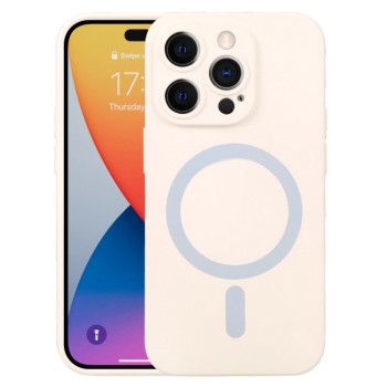 Чохол протиударний Liquid Silicone Full (Magsafe) для iPhone 14 Pro - білий