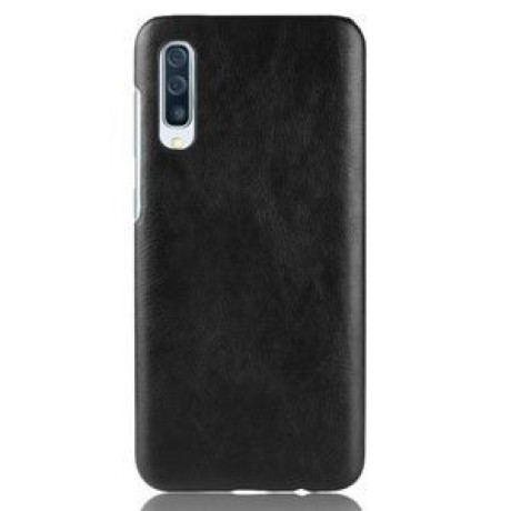 Кожаный чехол Litchi Texture на Samsung Galaxy A50/A30s/A50s-черный