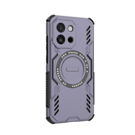 Противоударный чехол Butterfly Armor MagSafe Magnetic Ring Shockproof для OnePlus 13T - фіолетовий