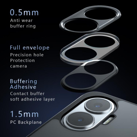 Противоударный чехол Armor Precise Hole PC Hybrid TPU для Xiaomi Poco F7 - прозрачный