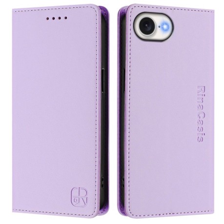 Чохол-книжка RC01 Dual-Folded Magnetic Suction RFID Leather на iPhone 16e - фіолетовий