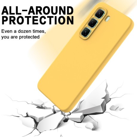 Силіконовий чохол Solid Color Liquid Silicone на Infinix Hot 50 4G - жовтий