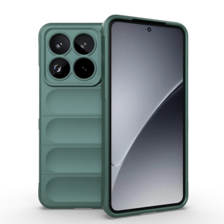 Силиконовый чехол Magic Flannel для Xiaomi 15 Pro - зеленый