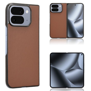 Ударостійкий чохол EsCase Leather Series для Google Pixel 10 Pro Fold — коричневий