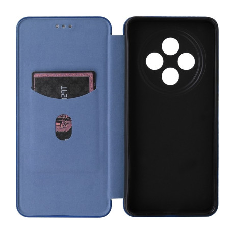 Чохол-книжка Carbon Fiber Texture на OPPO Reno12 F/12 FS 5G/4G - синій