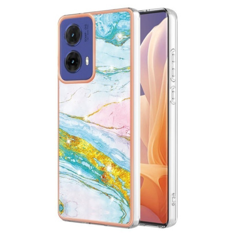 Противоударный чехол Electroplating IMD для Motorola Moto G85 - Green