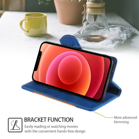 Чохол-книжка Stitching Skin Feel для OPPO Reno12 F/12 FS 5G - синій
