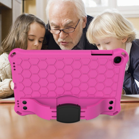 Противоударный чехол Honeycomb Design на iPad mini 5 / 4 / 3 / 2 /1 - розово-черный