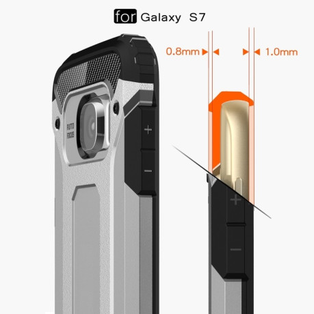 Протиударний чохол Rugged Armor на Galaxy S7/G930 - сірий