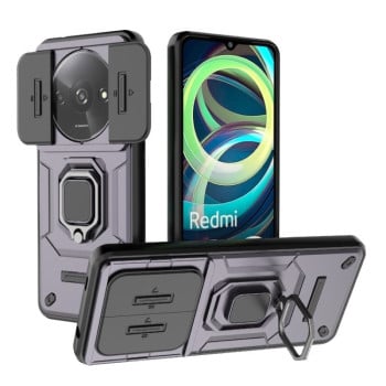 Протиударний чохол Sliding Camshield для Xiaomi Redmi A3 4G Global - фіолетовий