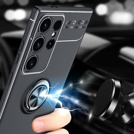 Ударозахисний чохол Metal Ring Holder на Samsung Galaxy S24 Ultra 5G - чорний